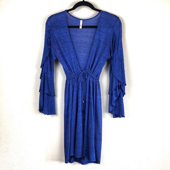 Elan Ruffle Sleeve Cover Up - Picture 2 of 8